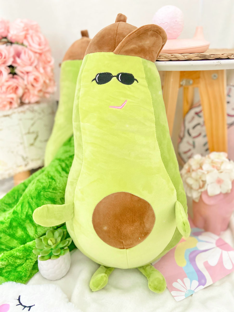 Cojín Cobija Almohada Peluche Cojín Cobija Aguacate Gafitas Maemi