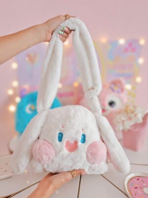 Bolso Peluche Conejo Blanco