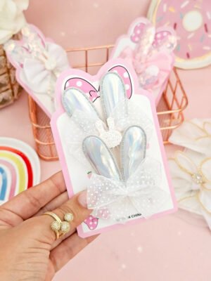 cute rabbit kit Plateado