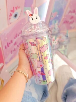 Vaso Pitillo Magic Rosa