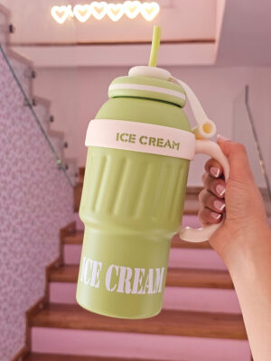 Termo Térmico Cream Verde 1L