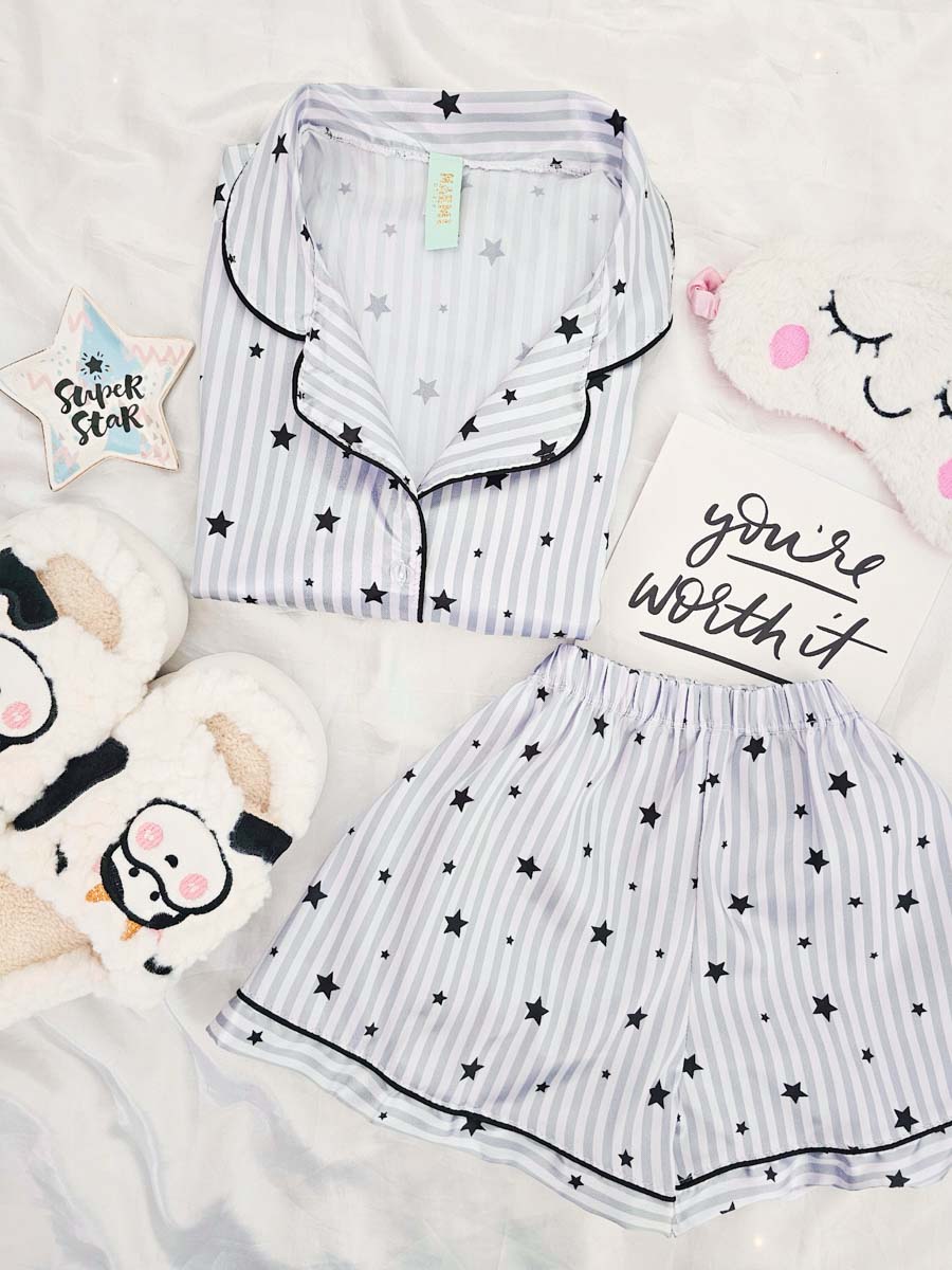 Pijama Short Estrellas Rayas
