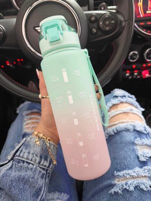 Termo Wompy Verde-Rosa 1l