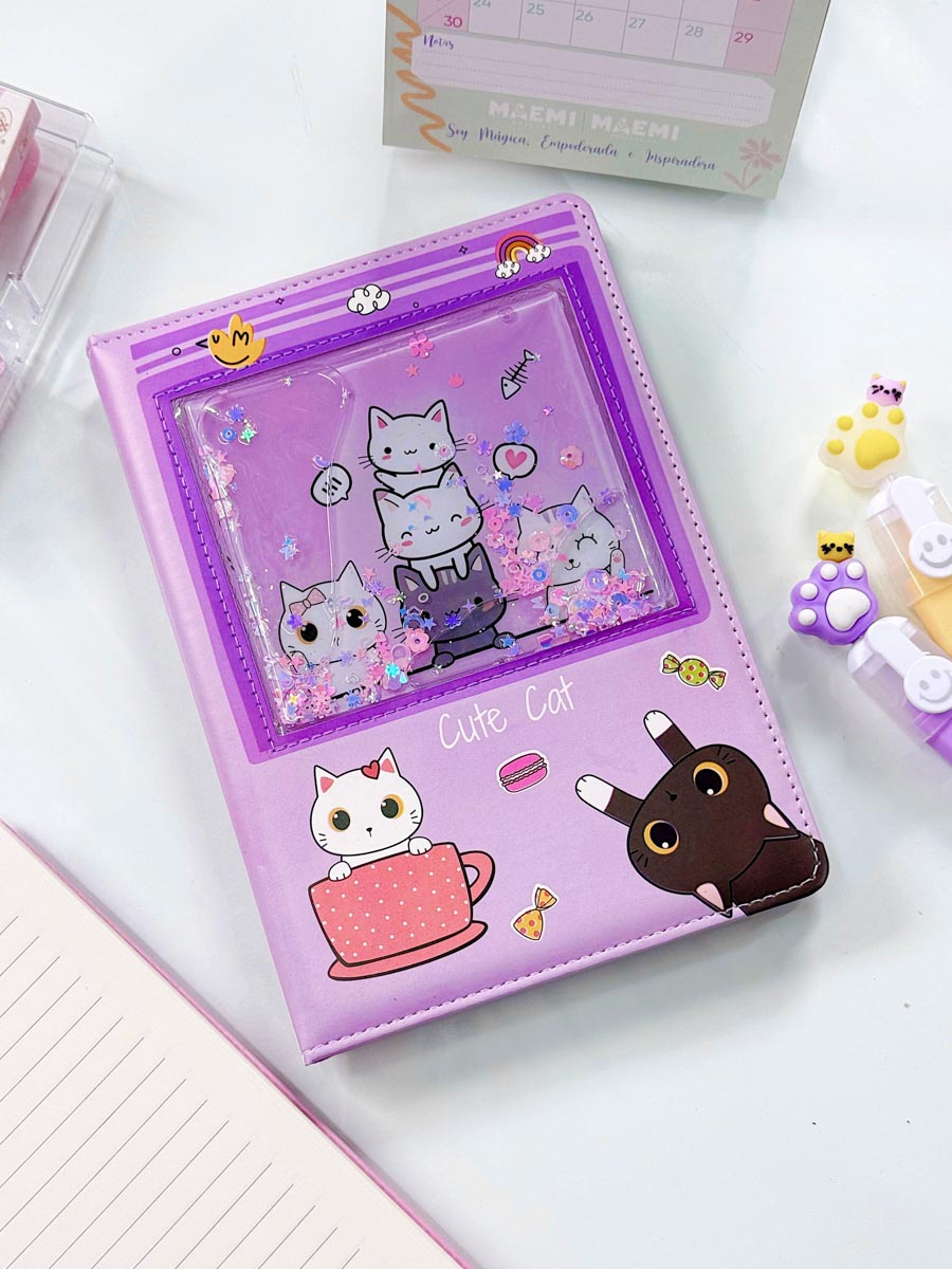AGENDA CUTE CAT -LILA