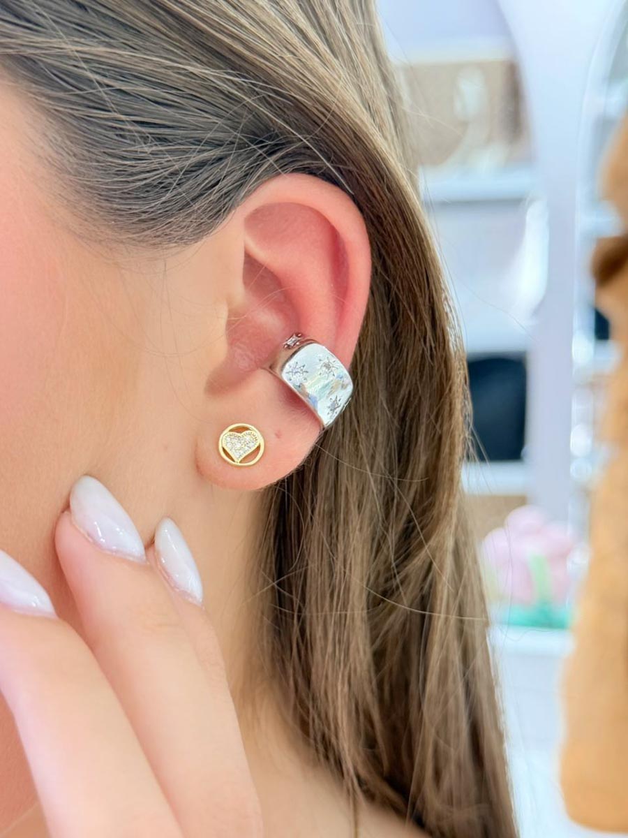 Earcuff Plata Shiny