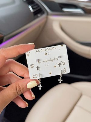 Topo Trio Cruz Plateado