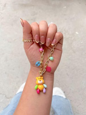 Choker Dorado Rainbow Bear Amarillo