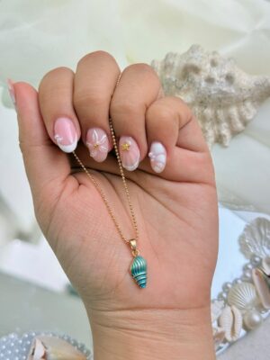 Collar Dorado Aqua Marino