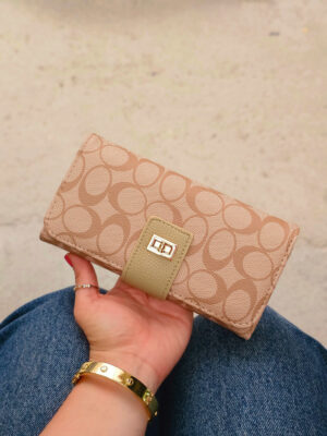 Billetera Big Coach Beige/Arena