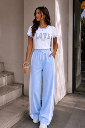 Set Pantalon Love Celeste