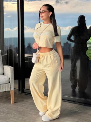 Set Pantalon Roma Mantequilla