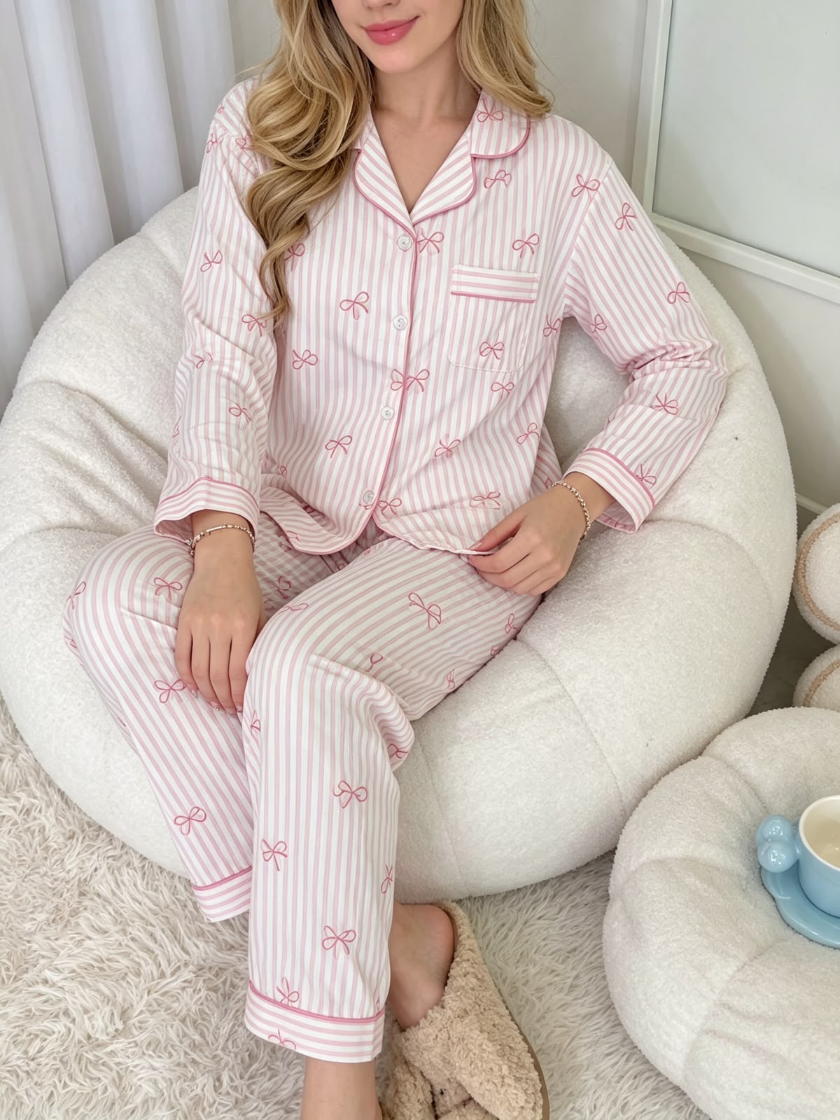 Pijama Pantalon Coquette Rosa - Image 3